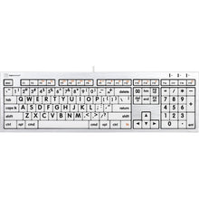 Load image into Gallery viewer, Mac Large Print ALBA Keyboard (Black on White)