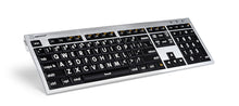 Load image into Gallery viewer, Mac Large Print ALBA Keyboard (White on Black)