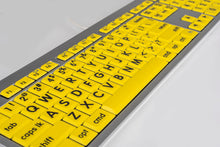 Load image into Gallery viewer, Mac Large Print ALBA Keyboard (Black on Yellow)