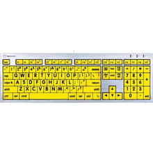 Load image into Gallery viewer, Mac Large Print ALBA Keyboard (Black on Yellow)