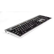 Load image into Gallery viewer, Mac Large Print ALBA Keyboard (White on Black)