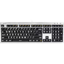 Load image into Gallery viewer, Mac Large Print ALBA Keyboard (White on Black)