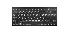 Load image into Gallery viewer, Windows Large Print Bluetooth Mini Keyboard (White on Black)