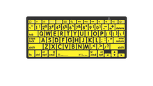 Load image into Gallery viewer, Mac Large Print Bluetooth Mini Keyboards (Black on Yellow)