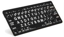 Load image into Gallery viewer, Mac Large Print Bluetooth Mini Keyboards (White on Black)