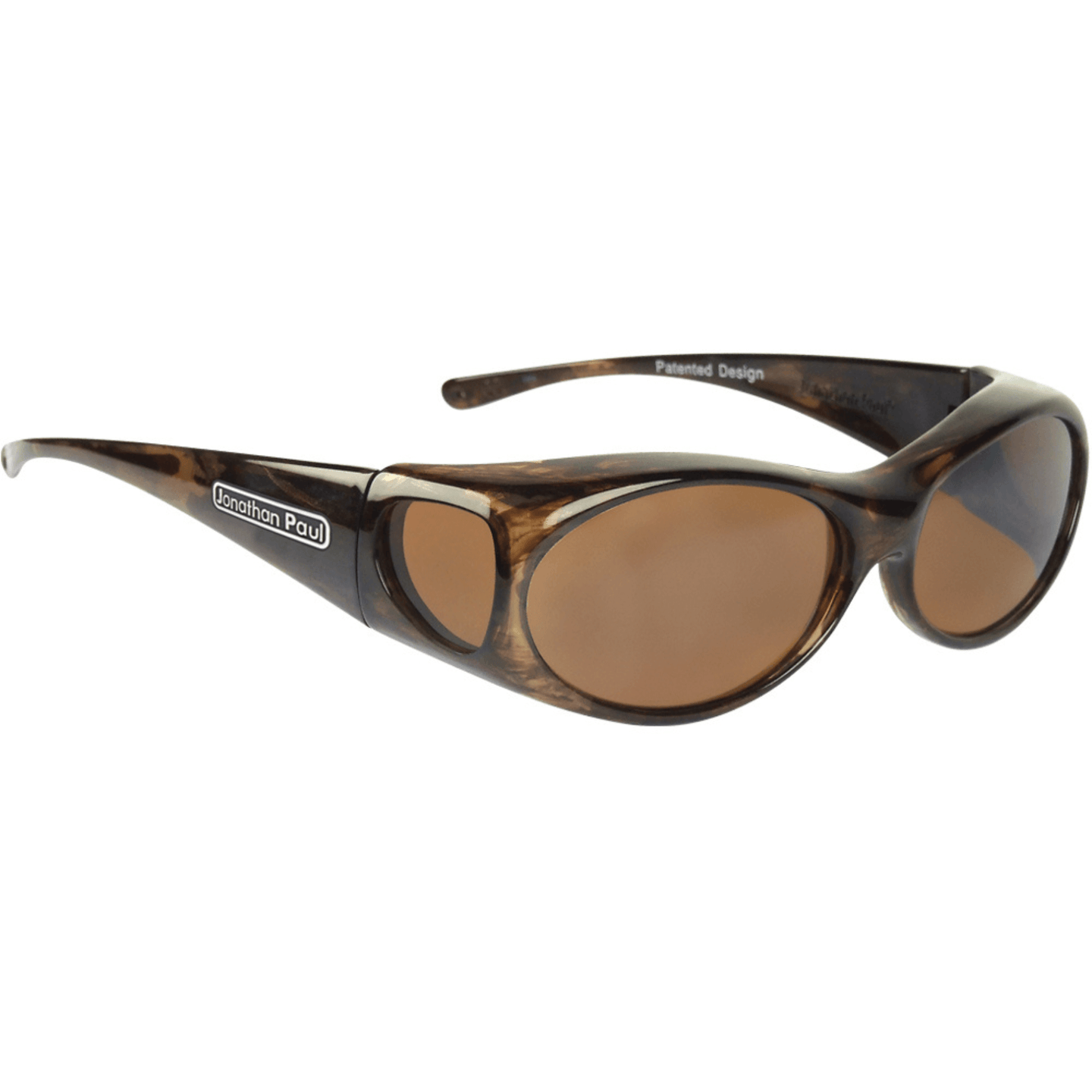 Fitover Sunglasses 'Aurora' Brown Marble - Amber Lens
