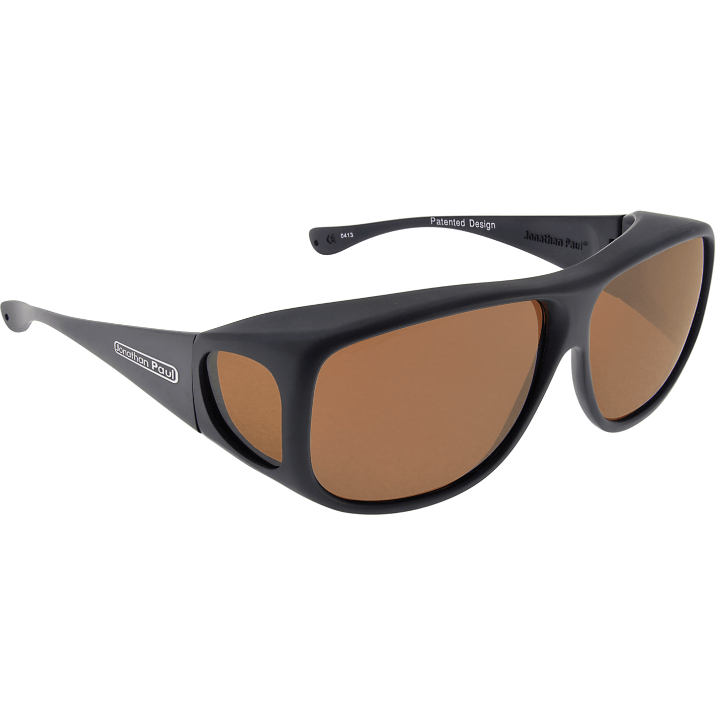 Fitover Sunglasses 'Aviator' Matte Black - Amber Lens