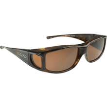 Load image into Gallery viewer, Fitover Sunglasses &#39;Jett&#39; Brown Marble - Amber Lens

