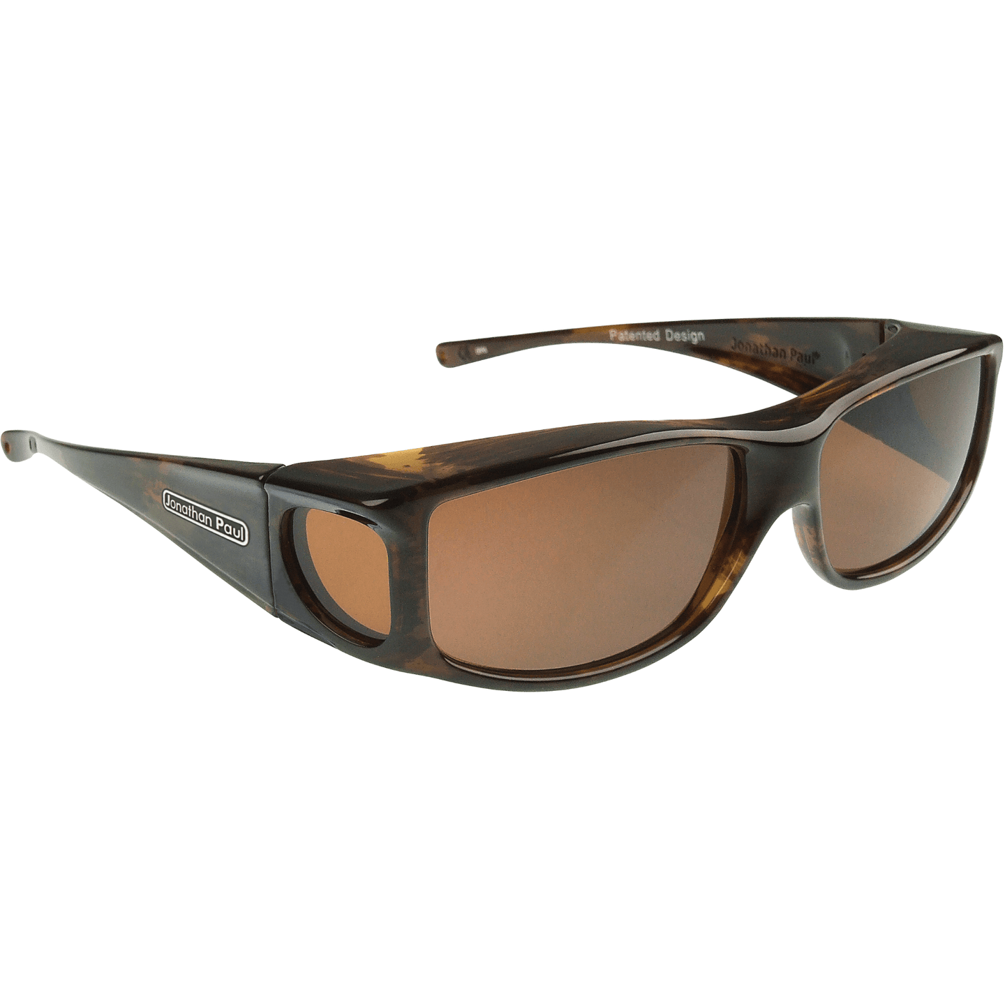 Fitover Sunglasses 'Jett' Brown Marble - Amber Lens