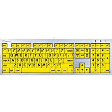 Load image into Gallery viewer, Mac Large Print ALBA Keyboard (Black on Yellow)
