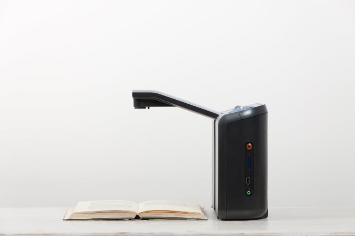 ClearReader+ - side view with camera arm up
